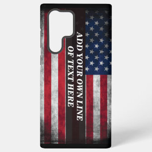 Voeg uw tekst toe op Amerikaanse vlag Samsung Galaxy Hoesje
