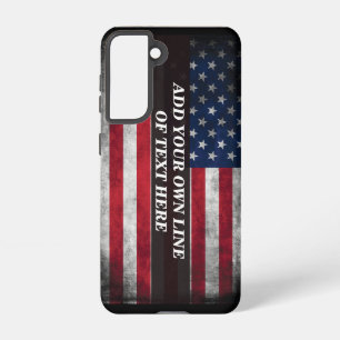 Voeg uw tekst toe op Amerikaanse vlag Samsung Galaxy Hoesje