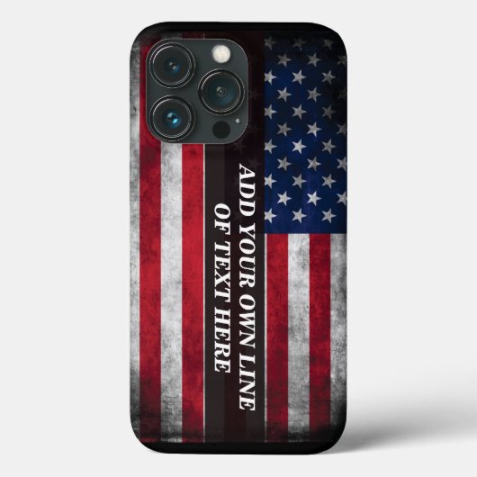 Voeg uw tekst toe op de Amerikaanse vlag  Case-Mate iPhone Case (Achterkant)