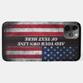 Voeg uw tekst toe op de Amerikaanse vlag Case-Mate iPhone Case (Achterkant (horizontaal))
