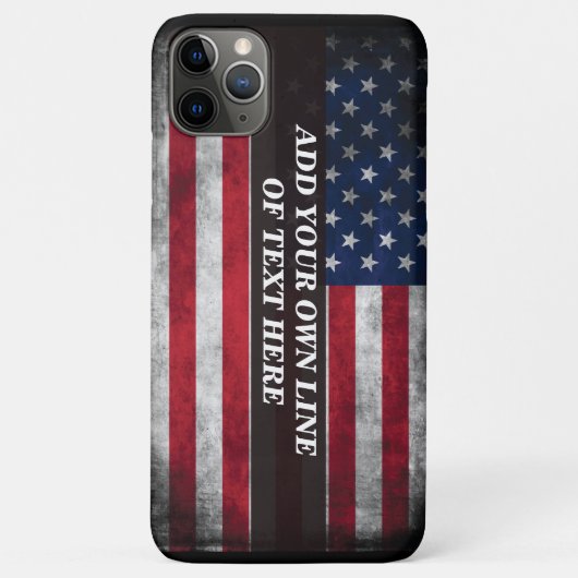 Voeg uw tekst toe op de Amerikaanse vlag Case-Mate iPhone Case (Achterkant)