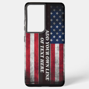 Voeg uw tekst toe op de Amerikaanse vlag Samsung Galaxy Hoesje