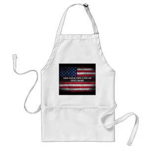 Voeg uw tekst toe op de Amerikaanse vlag  Standaard Schort