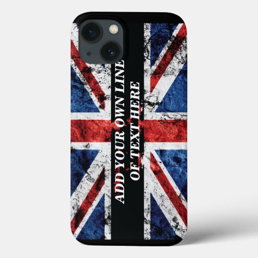 Voeg uw tekst toe op Engelse vlag Kussensloop Case-Mate iPhone Case (Achterkant)