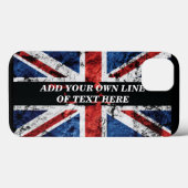 Voeg uw tekst toe op Engelse vlag Kussensloop Case-Mate iPhone Case (Achterkant (horizontaal))