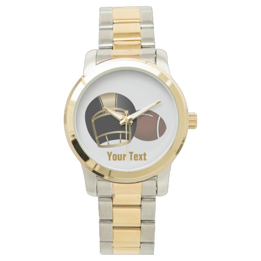 Voeg uw tekst toe Two Tone Horloge (Voorkant)