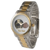 Voeg uw tekst toe Two Tone Horloge (Gekanteld)