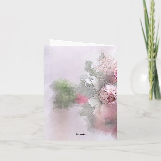 Voeg uw tekst toe waterverfrozen bloemen sjabloon (Achterkant)