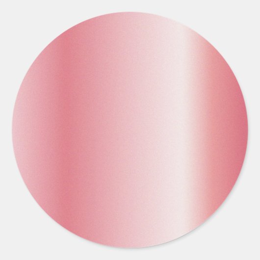 Voeg Uw Tekst Upload Logo Rose Goud Lege Sjabloon Ronde Sticker (Voorkant)