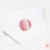 Voeg uw tekst upload logo roze gouden blanco sjabl ronde sticker (Envelop)