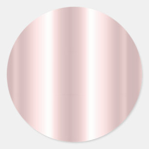 Voeg uw tekst upload logo stijlvolle roze goud bla ronde sticker