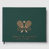 Voeg uw Tennis Club naam team bezoekers elke kleur Gastenboek (Voorkant)