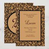 Voeg uw uitnodiging voor de geboorte van de Leopar (Voorkant / Achterkant)