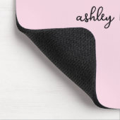 Voeg uw volledige naam Minimale Monogram op Blush  Muismat (Hoek)