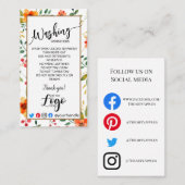 VOEG UW wasinstructies VOOR LOGO ZORG DE florale b Visitekaartje (Voorkant / Achterkant)