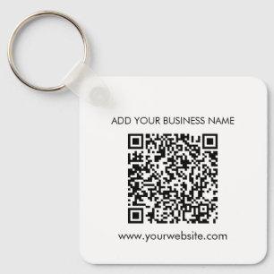 Voeg uw websiteadres QR-code bedrijf toe Sleutelhanger