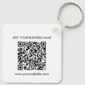 Voeg uw websiteadres QR-code bedrijf toe Sleutelhanger (Achterkant)