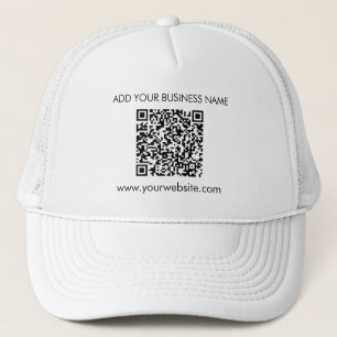 Voeg uw websiteadres QR-code bedrijf toe Trucker Pet