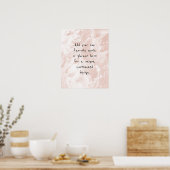 Voeg uw Witte Marmer van het Citaat van de Douane Poster (Keuken)