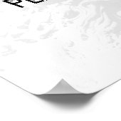 Voeg Uw Witte Marmer van het Citaat van de Douane  Poster (Hoek)