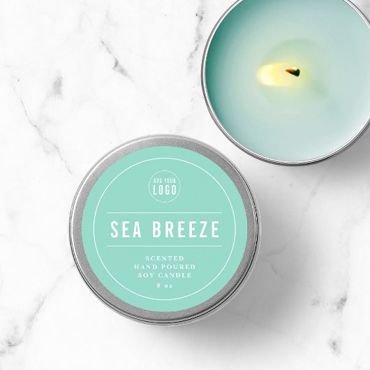 Voeg uw witte rand van de Logo toe & de Lijnen Edi Ronde Sticker