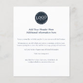Voeg uw zakelijke Logo eenvoudig toe Flyer (Achterkant)