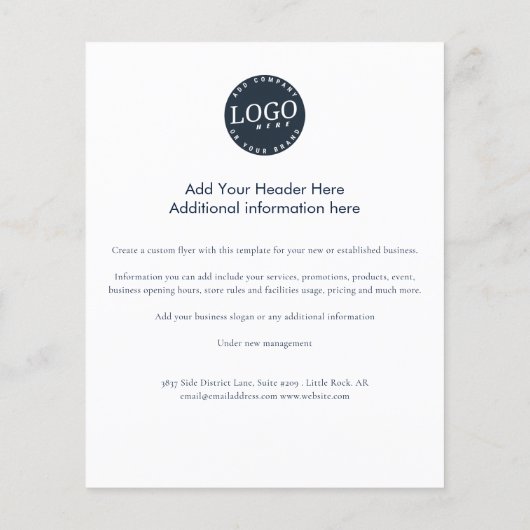Voeg uw zakelijke Logo eenvoudig toe Flyer (Achterkant)