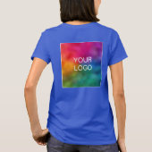Voeg uw zakelijke Logo elegant Deep Royal Blue toe T-shirt (Achterkant)