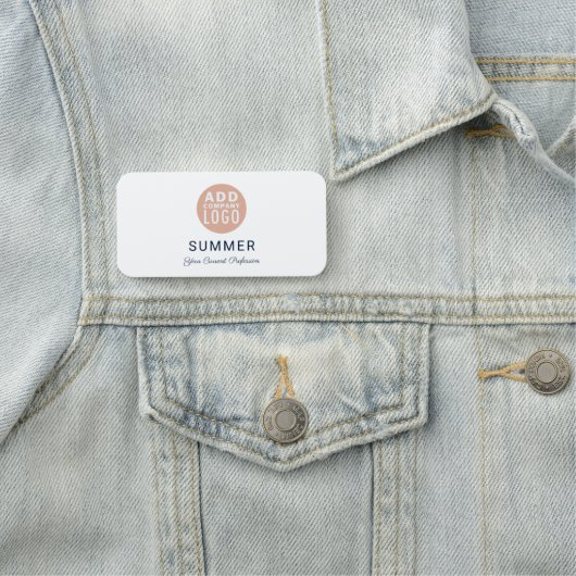 Voeg uw zakelijke Logo en medewerkers toe Naamplaatje (In situ)