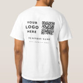 Voeg uw zakelijke Logo en QR-code toe Eenvoudige m T-shirt (Achterkant)