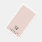 Voeg uw zakelijke Logo en tekst Blush Pink Servet (Hoek)