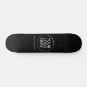 Voeg uw zakelijke Logo en tekst Custom Black Persoonlijk Skateboard (Horizontaal)