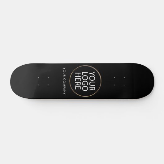 Voeg uw zakelijke Logo en tekst Custom Black Persoonlijk Skateboard (Horizontaal)