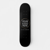 Voeg uw zakelijke Logo en tekst Custom Black Persoonlijk Skateboard (Voorkant)