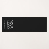 Voeg uw zakelijke Logo en tekst Custom Black Yogamat (Voorkant (horizontaal))