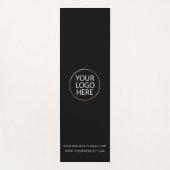 Voeg uw zakelijke Logo en tekst Custom Black Yogamat (Voorkant)