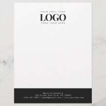 Voeg uw zakelijke Logo en tekst elegant zwart-wit 