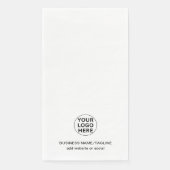Voeg uw zakelijke Logo en tekst toe Wit Servet (Voorkant)