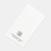 Voeg uw zakelijke Logo en tekst toe Wit Servet (Hoek)