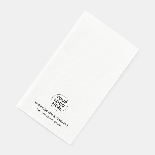Voeg uw zakelijke Logo en tekst toe Wit Servet (Hoek)