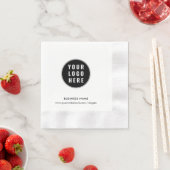 Voeg uw zakelijke Logo en website promotioneel toe Servet (Insitu)