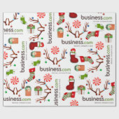 Voeg uw zakelijke Logo feestdag toe Cadeaupapier (Vlak)