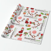 Voeg uw zakelijke Logo feestdag toe Cadeaupapier (Uitgerold)