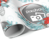 Voeg uw zakelijke Logo feestdagen toe Lijsten Cadeaupapier (Rol Hoek)