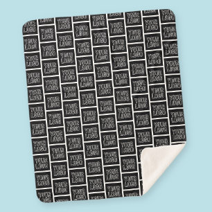 Voeg uw zakelijke Logo, foto of geüploade ontwerp  Sherpa Deken