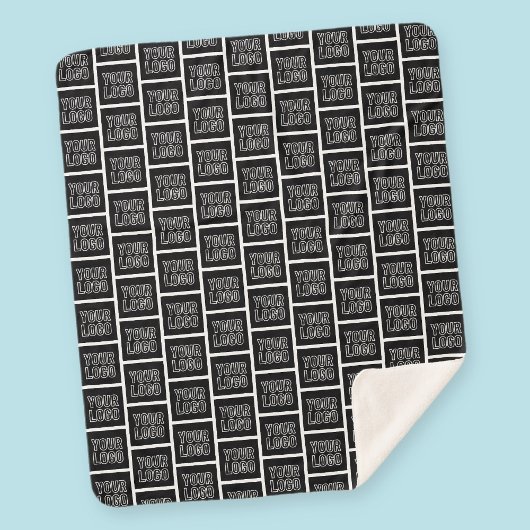 Voeg uw zakelijke Logo, foto of geüploade ontwerp  Sherpa Deken