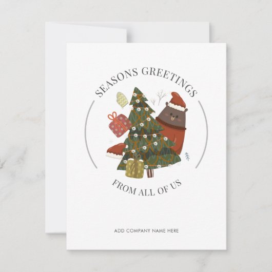 Voeg uw zakelijke Logo kerstavond toe Notitiekaartje (Voorkant)