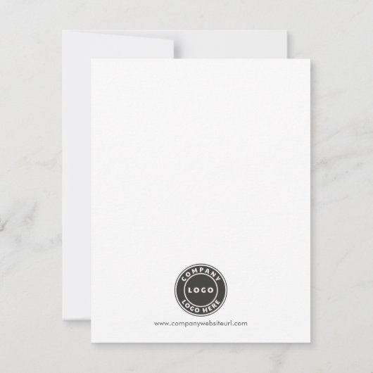 Voeg uw zakelijke Logo kerstavond toe Notitiekaartje (Achterkant)