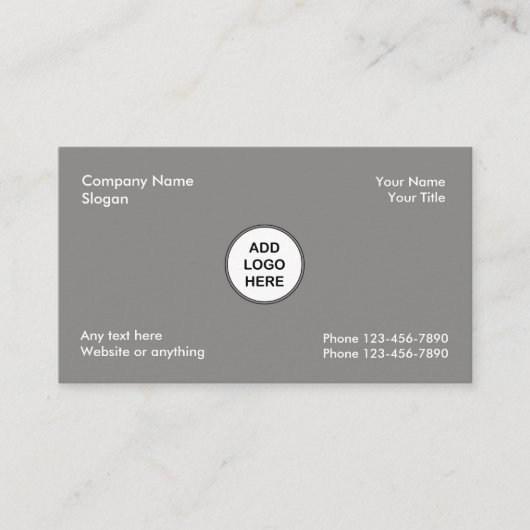 Voeg uw zakelijke Logo toe Visitekaartje (Voorkant)