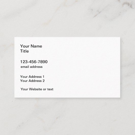 Voeg uw zakelijke Logo toe Visitekaartje (Achterkant)